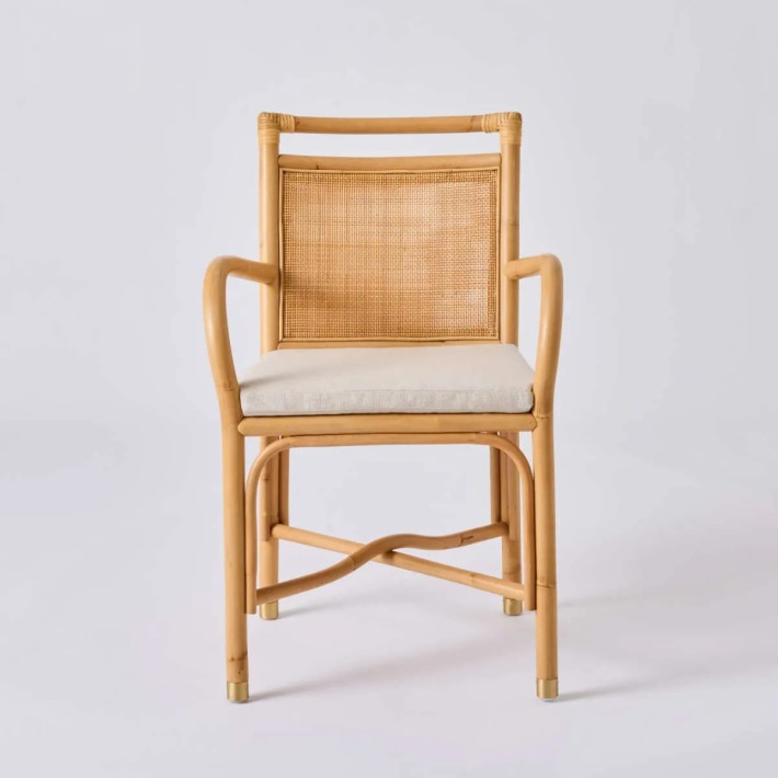 Front view of rattan table chair from the RIVIERA collection