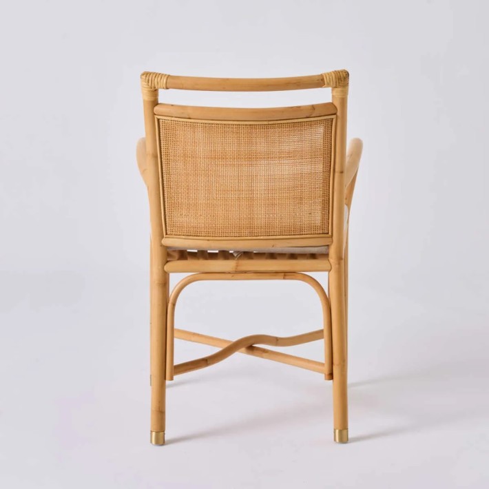 Vue de dos fauteuil de table avec accoudoirs Riviera