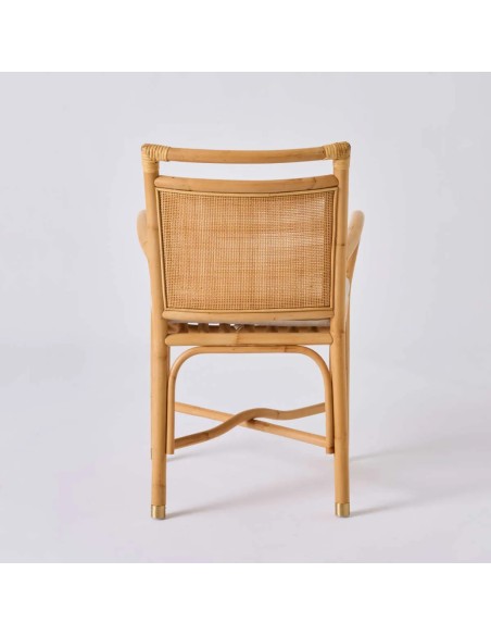 Vue de dos fauteuil de table avec accoudoirs Riviera