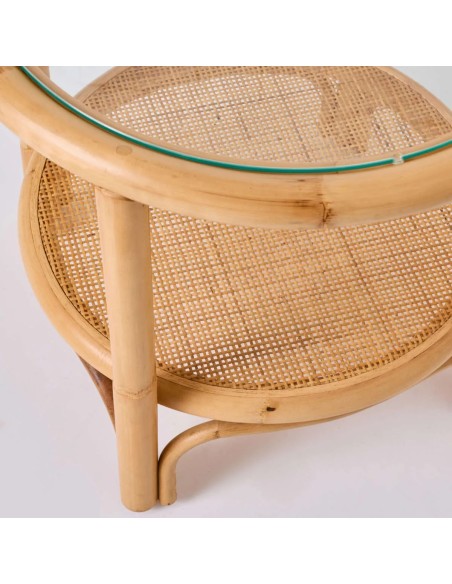 Rattan detail small coffee table from the Riviera collection