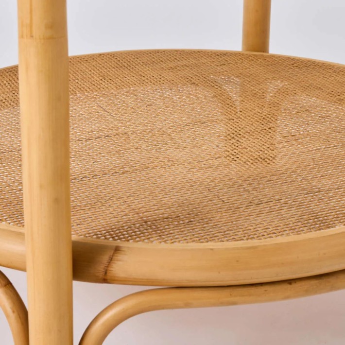 Détail sous plateau table basse riviera en rotin grand modèle par KOK MAISON