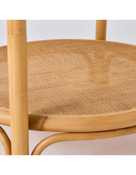 Détail sous plateau table basse riviera en rotin grand modèle par KOK MAISON