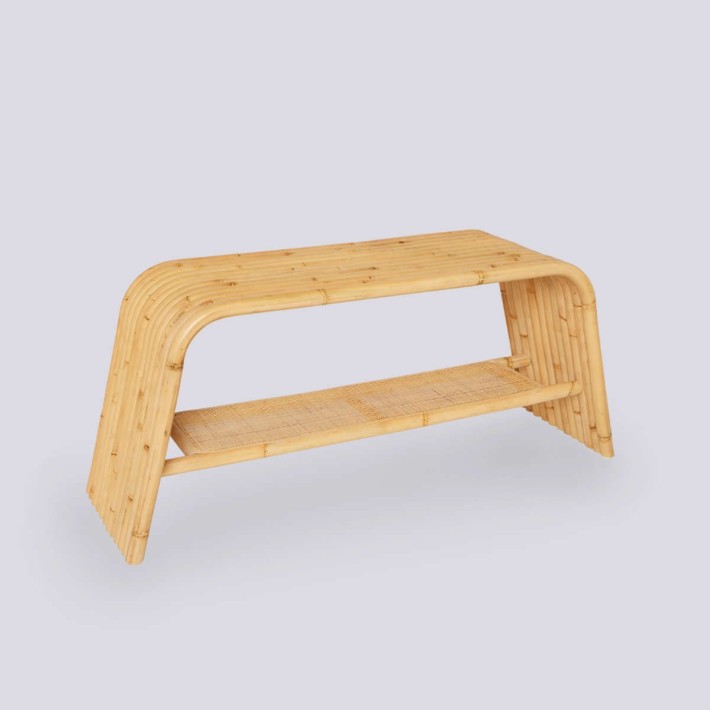 Rattan bench from the Riviera collection by KOK maison