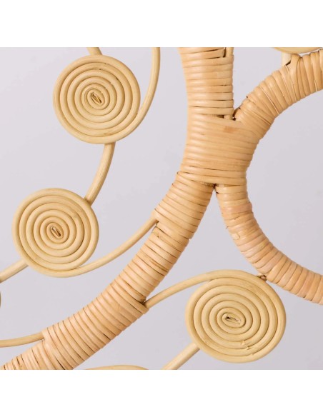 Zoom spirale de rotin de la tête de lit Maharaja