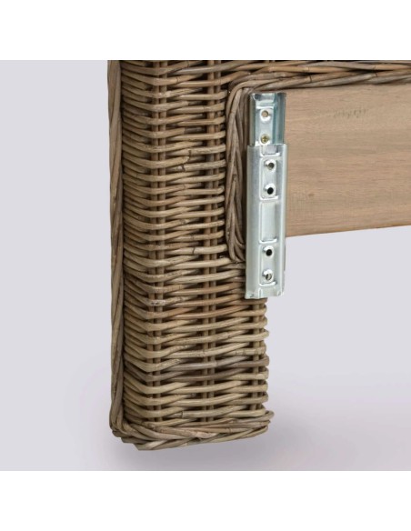 Fixation pour tête de lit en rotin KOK