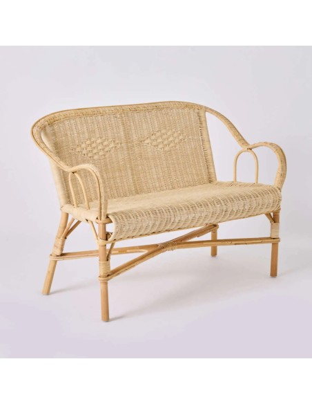 Marcel 2-seater rattan sofa by Kok Maison