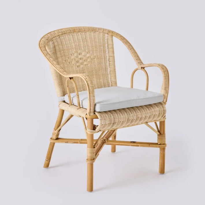 Marcel rattan armchair cushion option
