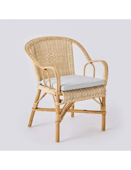Marcel rattan armchair cushion option