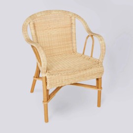 Fauteuil Guinguette structure rotin et tressage en résine