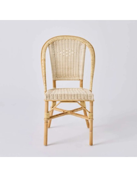 Front view of Albertine rattan chair
