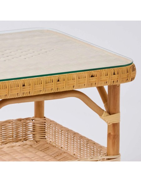 plateau en verre pour table basse carrée