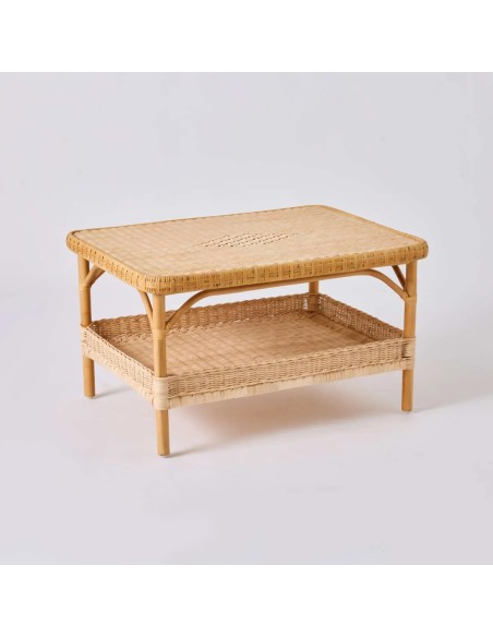 Table basse rectangulaire en rotin naturel Nantucket collection Grand-père par KOK Maison