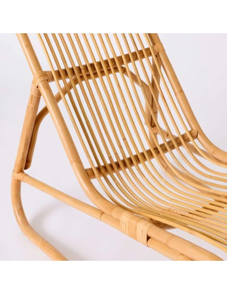 Détail canne de rotin chaise longue vintage BAIA chez KOK MAISON