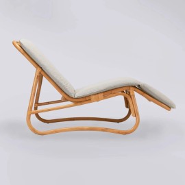 Coussin pour chaise longue en rotin vintage BAIA 2