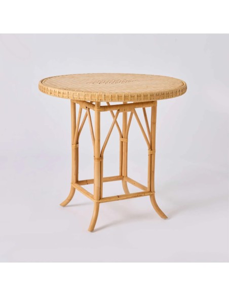 EUGENIE natural rattan table from the Grandfather collection by KOK MAISON