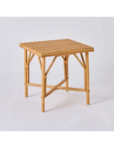 Grandmother-style natural woven rattan coffee table by KOK Maison