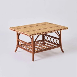 Rectangular woven rattan coffee table from the BAGATELLE collection by KOK MAISON