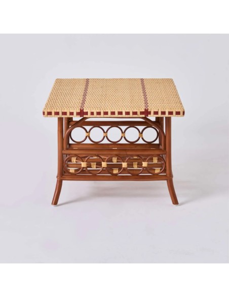 Profil table basse rectangulaire en rotin par KOK MAISON collection BAGETELLE