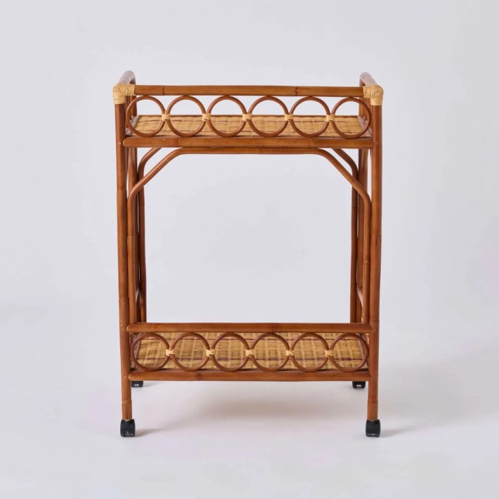 Rear view of vintage rattan sideboard from the BAGATELLE collection at Kok Maison