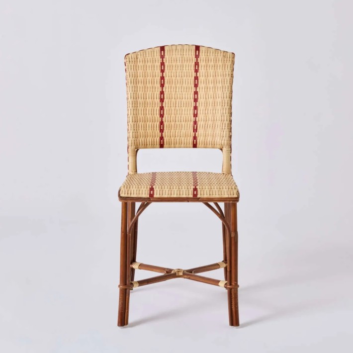 Vue de face chaise en rotin et résine collection Bistrot par Kok maison