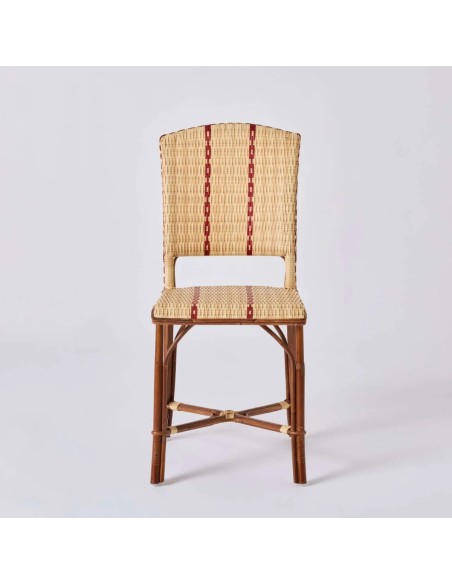Front view of rattan and resin chair from the Bistrot collection by Kok maison
