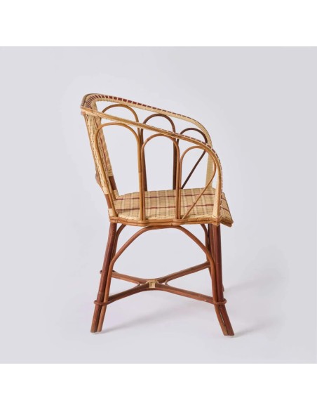 Profil fauteuil de table en résine sur structure rotin collection Bistrot par KOK MAISON