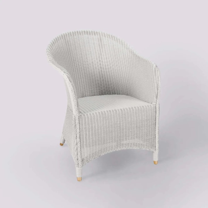 Llyod Loom SIDONIE armchair, cloud lacquer