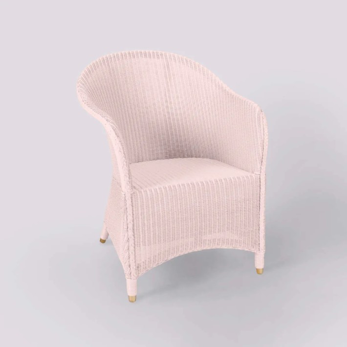 Fauteuil Llyod Loom SIDONIE laque rose