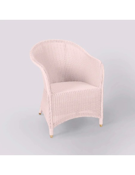 Fauteuil Llyod Loom SIDONIE laque rose