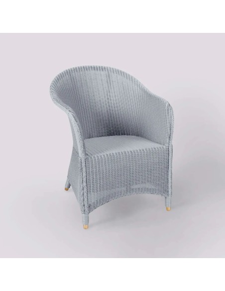 Fauteuil Llyod Loom SIDONIE laque bleu gris