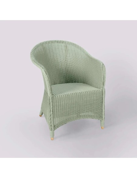 Llyod Loom SIDONIE armchair in pistachio lacquer
