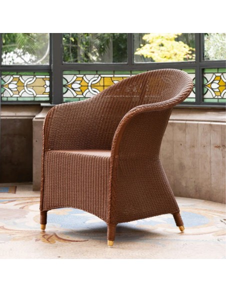 Fauteuil Lloyd Loom Sidonie laqué