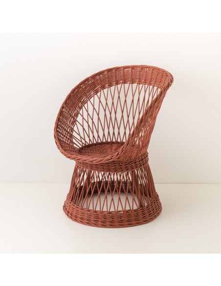 Wicker coloured armchair Franz
