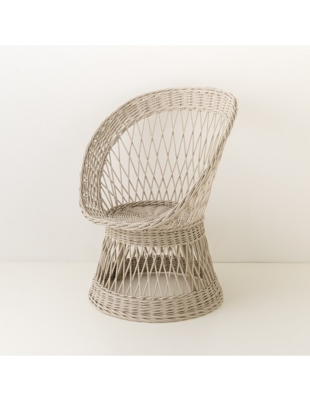 Wicker coloured armchair Franz