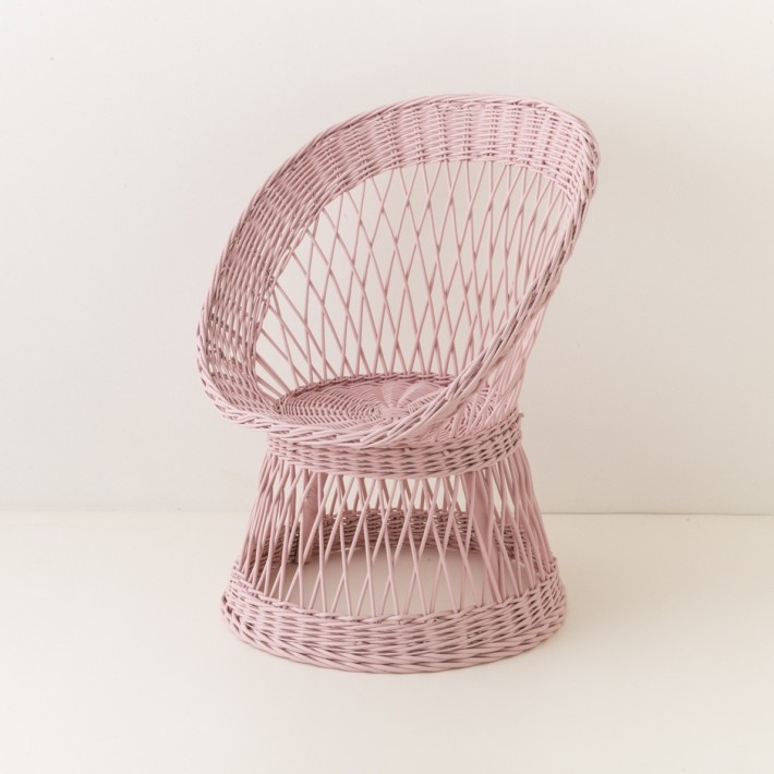 Wicker coloured armchair Franz