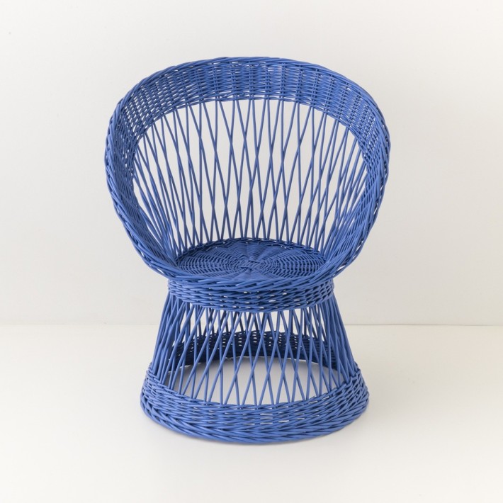 Wicker coloured armchair Franz