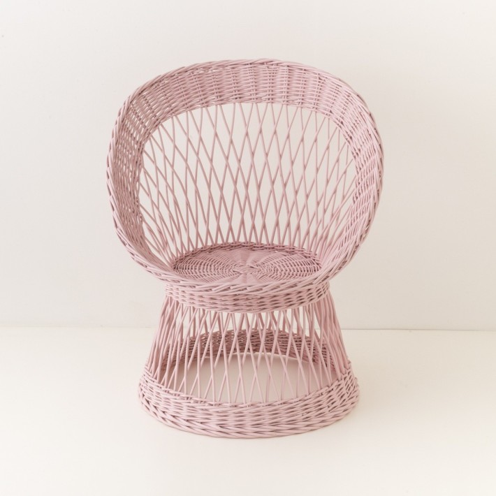 Wicker coloured armchair Franz