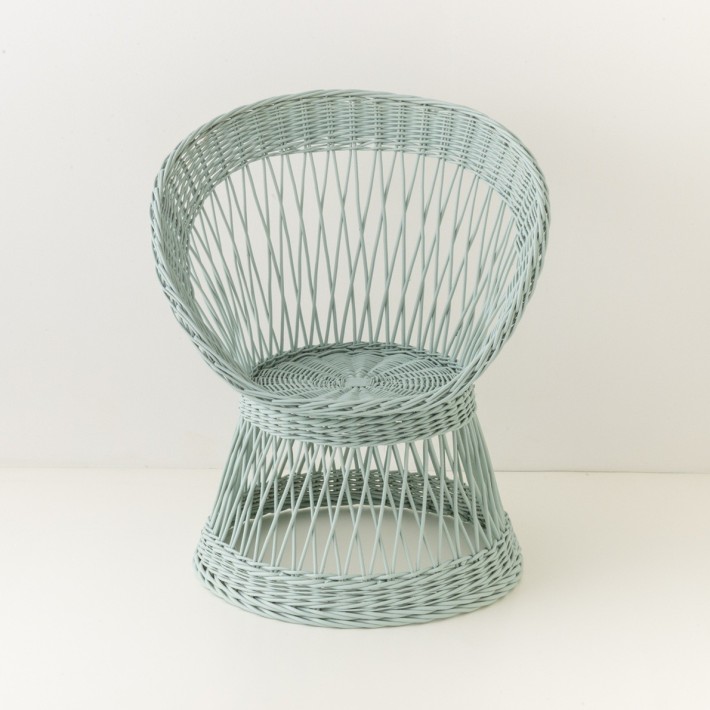 Wicker coloured armchair Franz