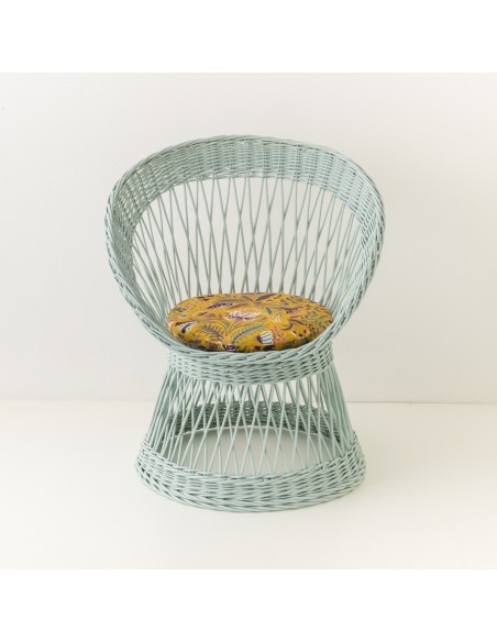 Wicker coloured armchair Franz