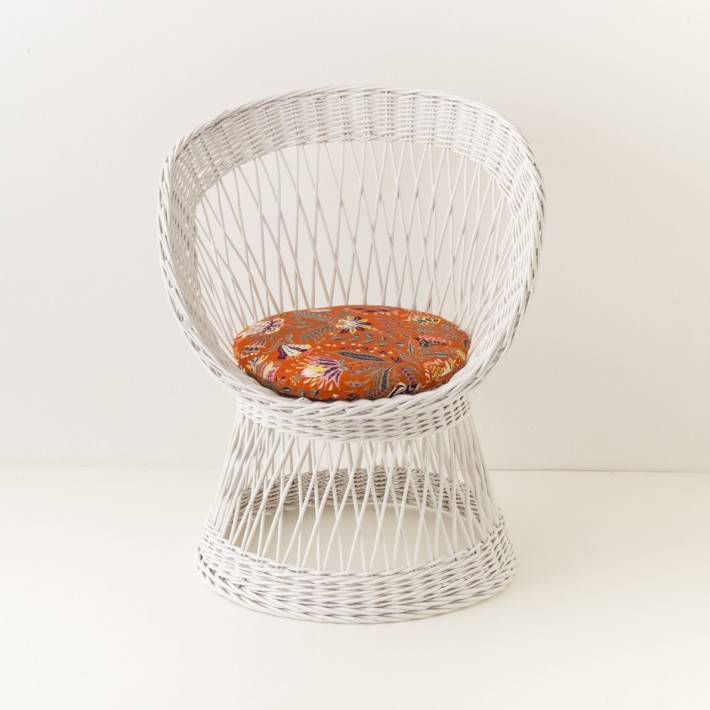 Wicker coloured armchair Franz