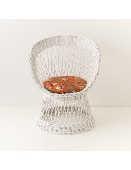 Wicker coloured armchair Franz