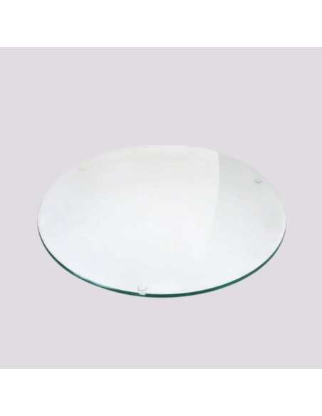 Round glass tray, diameter 80 cm