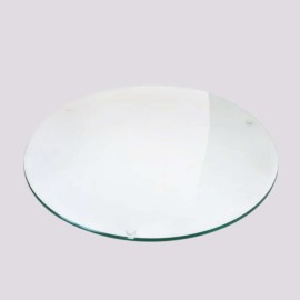 Round glass tray, 110 cm diameter