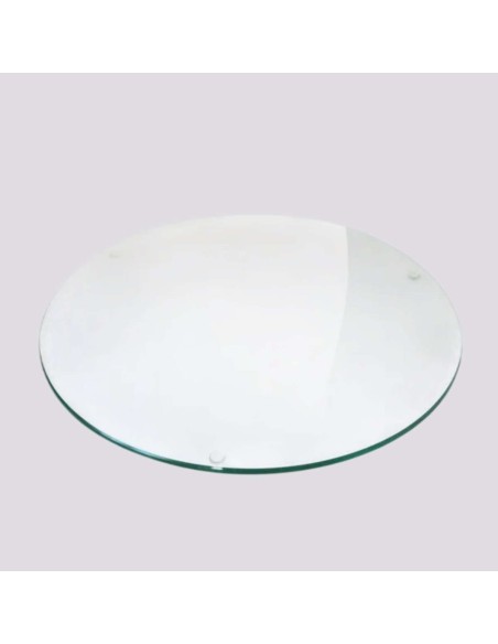 Round glass tray, 110 cm diameter