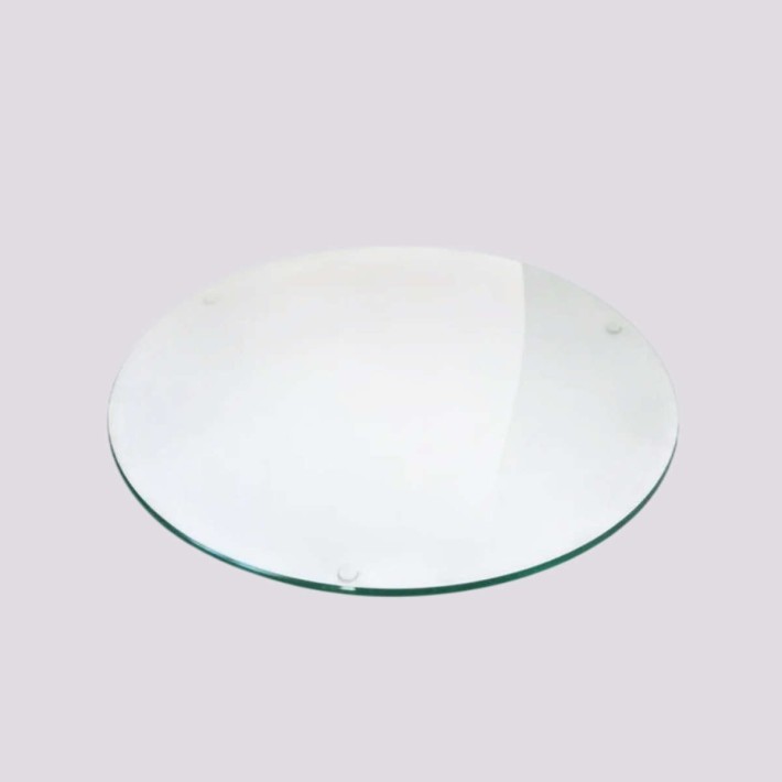 Plateau en verre rond diamètre 60 cm