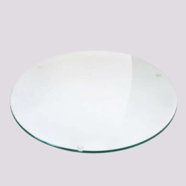 Round glass tray, diameter 130 cm