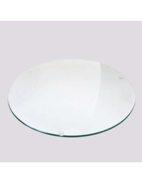 Round glass tray, diameter 130 cm