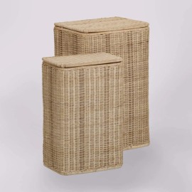 Set of 2 rectangular laundry baskets