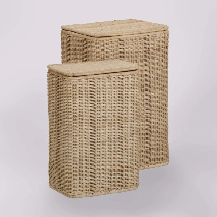 Set of 2 rectangular laundry baskets