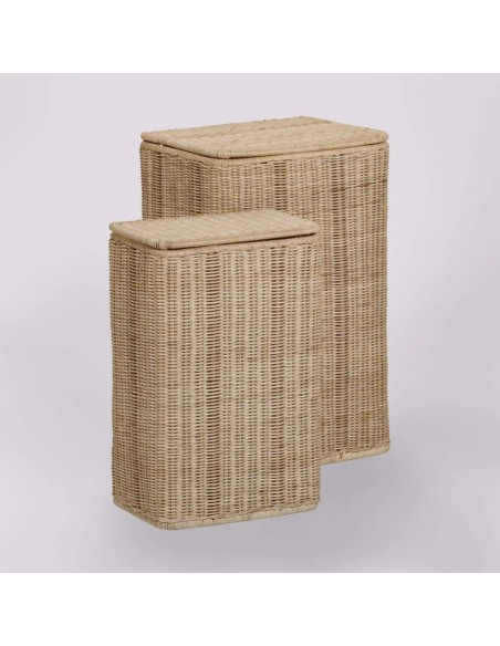 Set of 2 rectangular laundry baskets